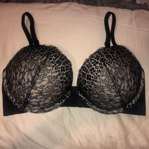 Victoria secret black lace push up bra